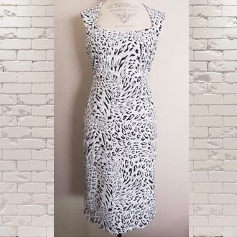 Carmen Marc Volvo Animal Print Sheath Dress